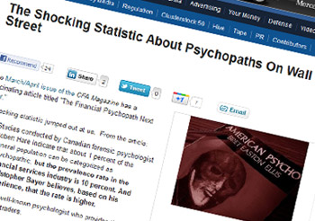 Business Insider -The Shocking Statistic About Psychopaths On Wall Street